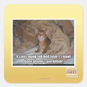 Pegatina Cuadrada U puede maek la cama más adelante