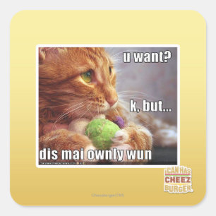 Pegatina Cuadrada ¿U quiere?