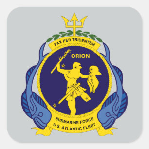 Pegatina Cuadrada U.S. Orion AS-8 Pax por tridentem