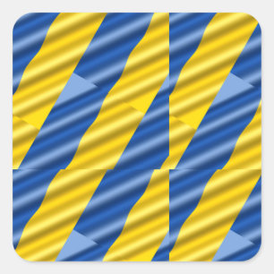 Pegatina Cuadrada Ucrania azul y amarilla inspiran paz no guerra