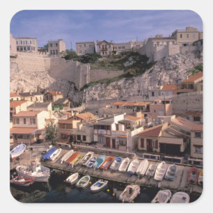 Pegatina Cuadrada UE, Francia, Provenza, Bouches, du, Ródano, 7