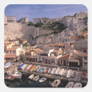 Pegatina Cuadrada UE, Francia, Provenza, Bouches, du, Ródano, 7