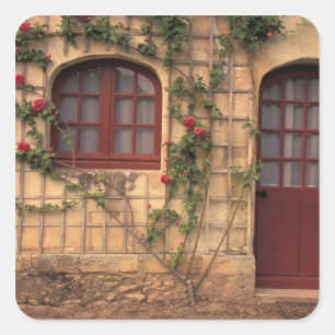 Pegatina Cuadrada UE, Francia, Valle del Loira, Indre, et, Loire