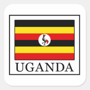 Pegatina Cuadrada Uganda