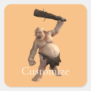 Pegatina Cuadrada Ugly Troll Thunder_Cove