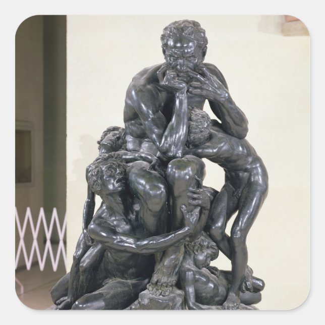 Pegatina Cuadrada Ugolino y sus hijos, 1860 (Anverso)