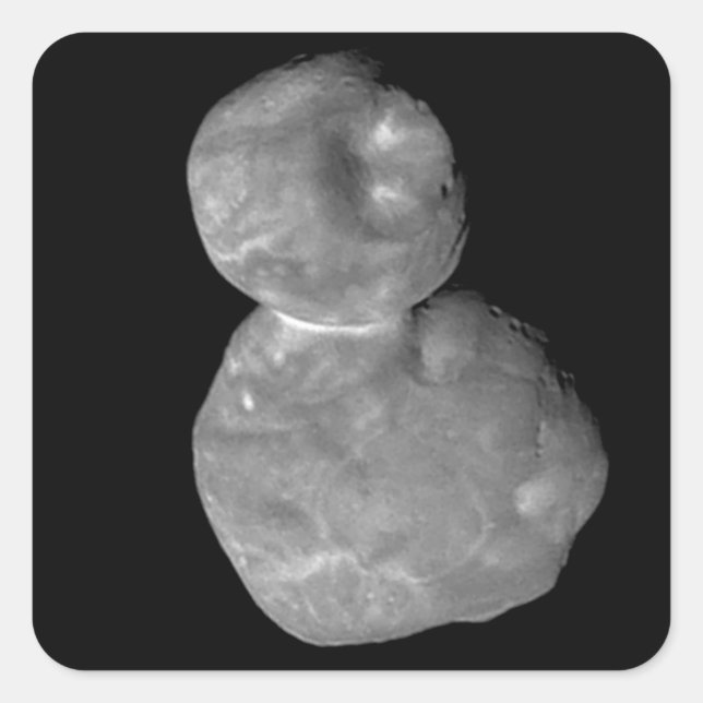 Pegatina Cuadrada Ultima Thule Arrokoth Kuiper Belt (objeto) (Anverso)