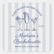 Última Tostada En La Costa Dusty Blue Striped