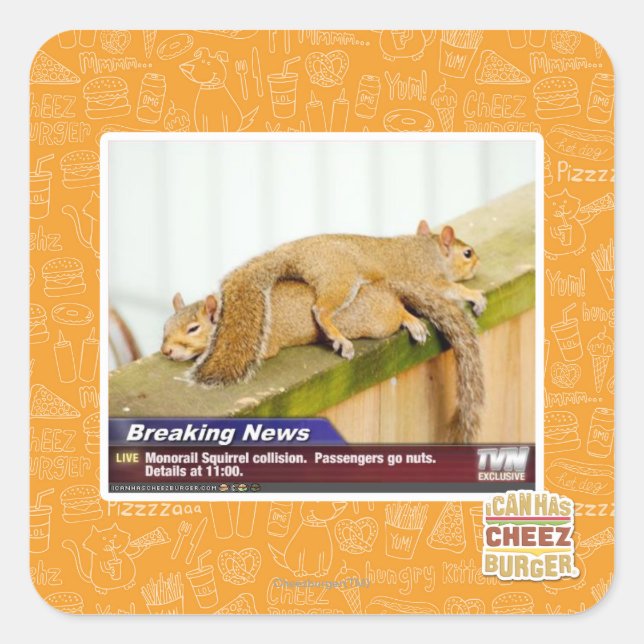 Pegatina Cuadrada Últimas noticias (Anverso)