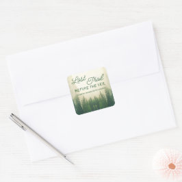 Pegatina Cuadrada Último Camino Antes De La Bachelorette Del Velo