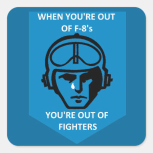 Pegatina Cuadrada Último Gunfighter F-8