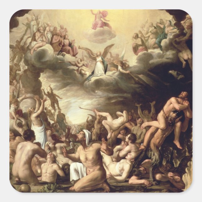 Pegatina Cuadrada Último Juicio (Anverso)