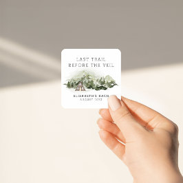 Pegatina Cuadrada Último rastro antes del fin de semana de despedida