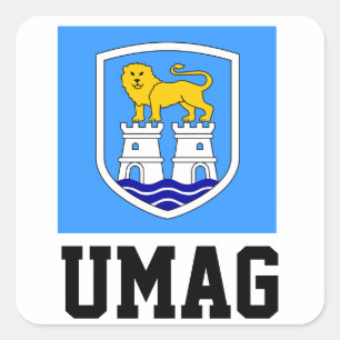 Pegatina Cuadrada Umag, Croacia
