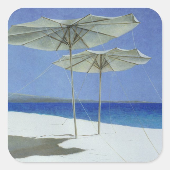Pegatina Cuadrada Umbrellas Grecia 1995 (Anverso)