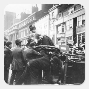 Pegatina Cuadrada Un accidente de calle