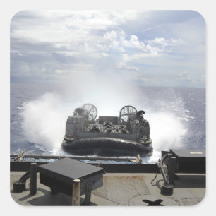 Pegatina Cuadrada Un amortiguador de aire de la lancha de