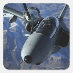 Pegatina Cuadrada Un AMX italiano es reaprovisionado de combustible