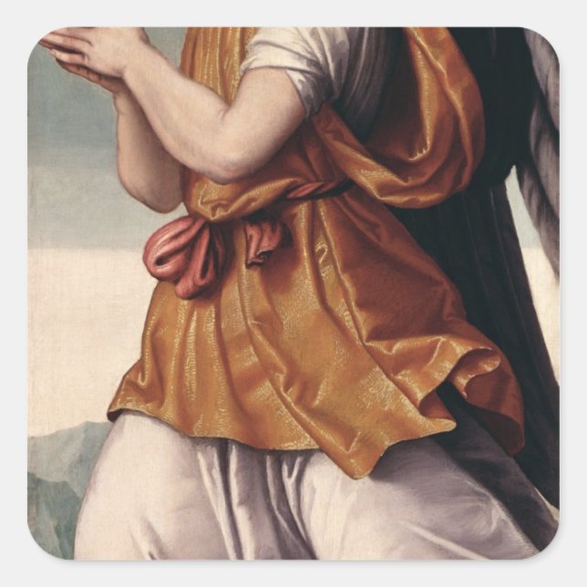 Pegatina Cuadrada Un ángel (Anverso)