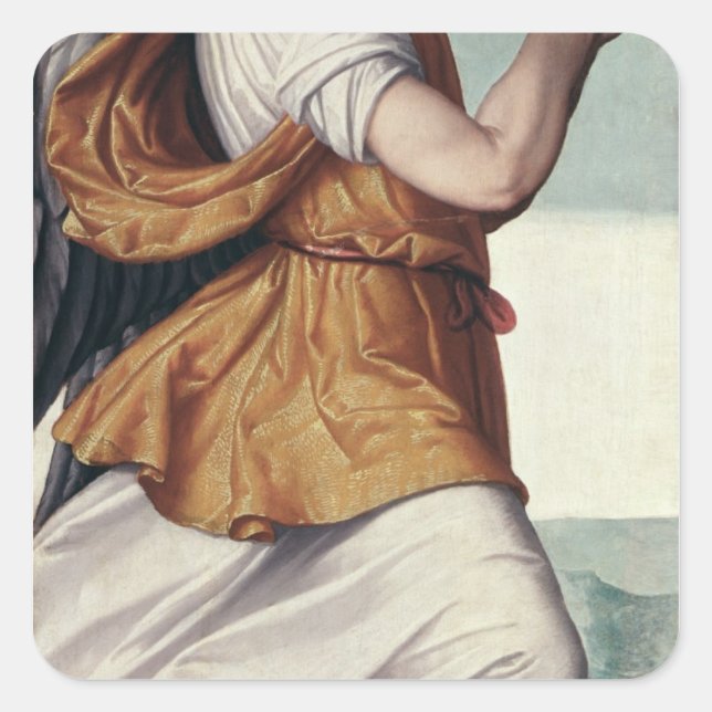 Pegatina Cuadrada Un ángel (Anverso)