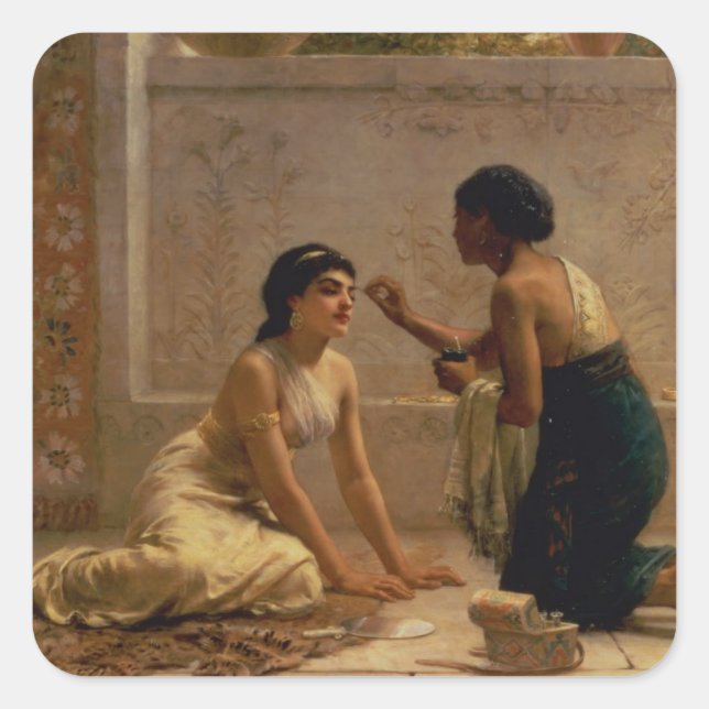 Pegatina Cuadrada Un antiguo Personalizado (Anverso)