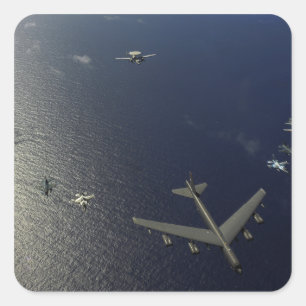 Pegatina Cuadrada Un avión 2 de la fuerza aérea de los E.E.U.U.B-5