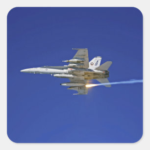 Pegatina Cuadrada Un avispón F/A-18C