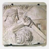 Un bárbaro luchando contra un legionario romano