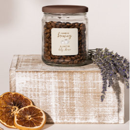 Pegatina Cuadrada Un bebé está preparando Baby Shower