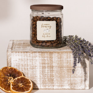 Pegatina Cuadrada Un bebé está preparando Baby Shower