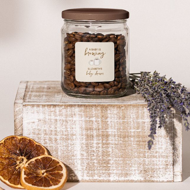 Pegatina Cuadrada Un bebé está preparando Baby Shower (Subido por el creador)