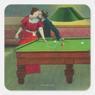 Pegatina Cuadrada Un beso del rojo