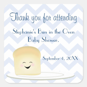 Pegatina Cuadrada Un bollo en el cielo azul