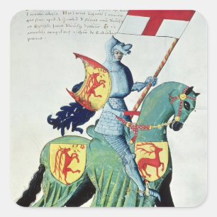 Pegatina Cuadrada Un caballero cargando los brazos de Verona