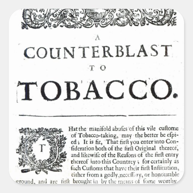 Pegatina Cuadrada Un contraataque al tabaco (Anverso)