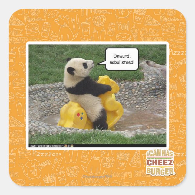 Pegatina Cuadrada ¡Un cordero noble! (Anverso)