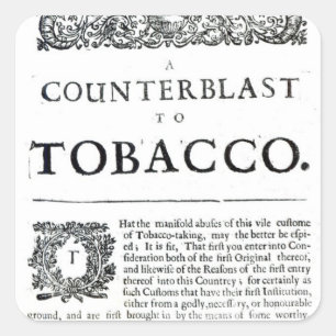 Pegatina Cuadrada Un Counterblast al tabaco