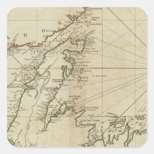 Pegatina Cuadrada Un Cuadro General De La Isla De Terranova