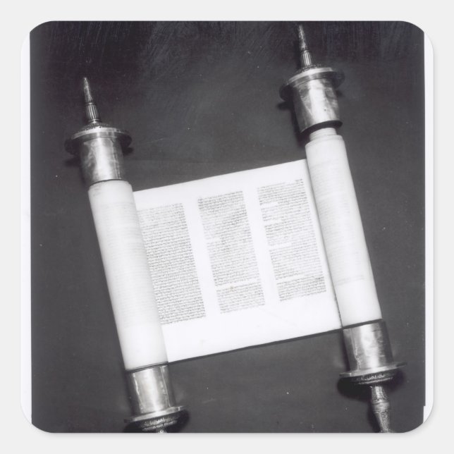 Pegatina Cuadrada Un desplazamiento hebreo (Anverso)