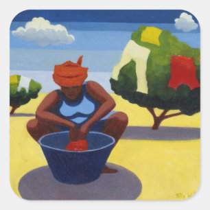 Pegatina Cuadrada Un día de sequía 2007