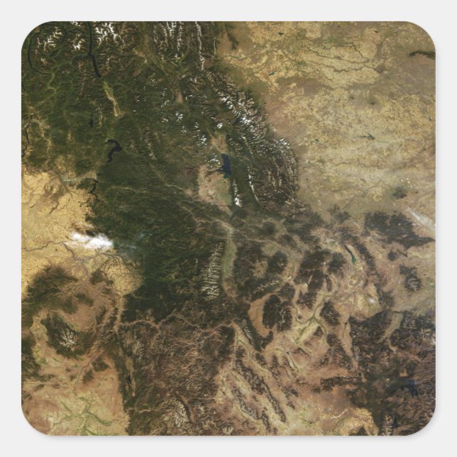 Pegatina Cuadrada Un día relativamente claro (Anverso)