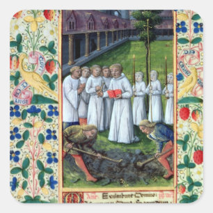 Pegatina Cuadrada Un entierro