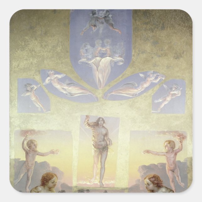 Pegatina Cuadrada Un estudio para la segunda versión de 'The (Anverso)