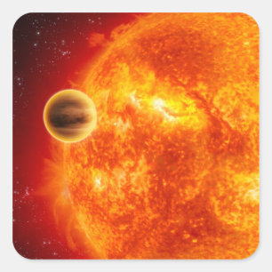 Pegatina Cuadrada Un exoplaneta gigante del gas