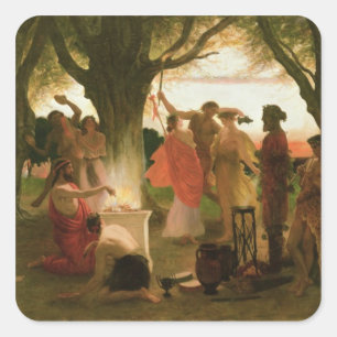 Pegatina Cuadrada Un festival griego