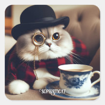 Un gato con un monóculo