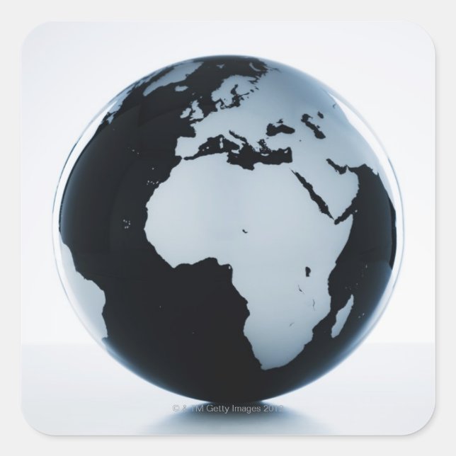 Pegatina Cuadrada Un globo (Anverso)