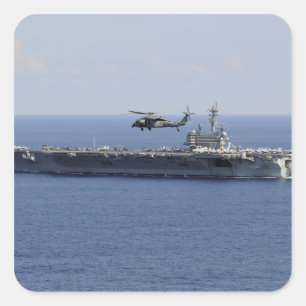 Pegatina Cuadrada Un helicóptero de MH-60S Seahawk