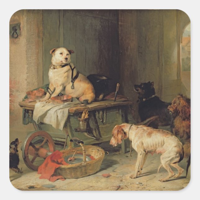 Pegatina Cuadrada Un Jack en el cargo, c.1833 (Anverso)