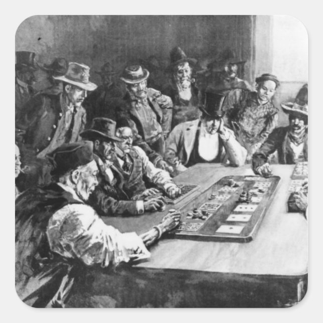 Pegatina Cuadrada Un juego de aro en El Paso (Anverso)